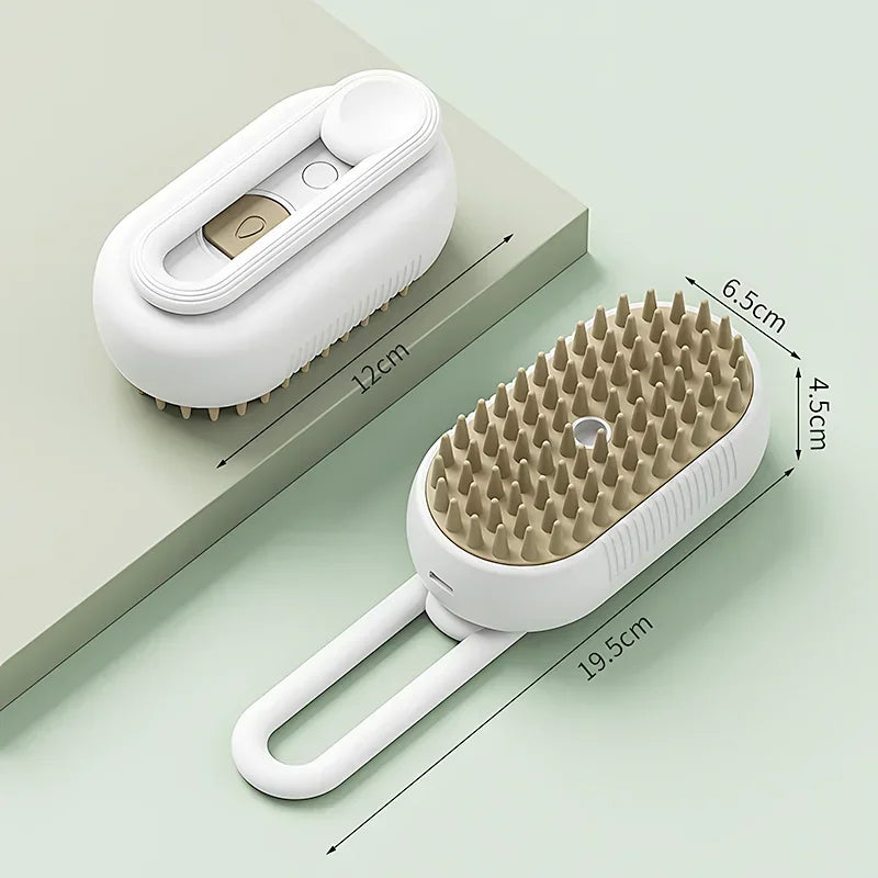 PurrSteam™ Steam Brush for Pets – 3-in-1 Grooming Brush