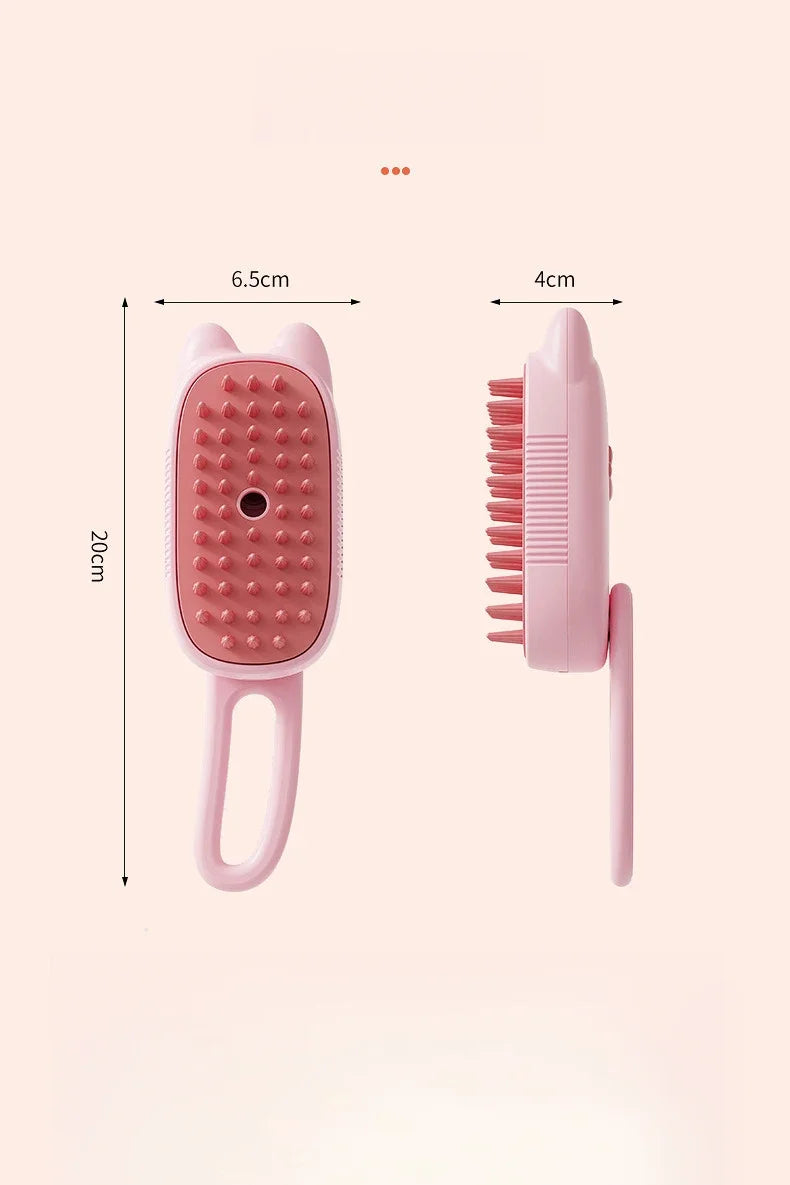 PurrSteam™ Steam Brush for Pets – 3-in-1 Grooming Brush