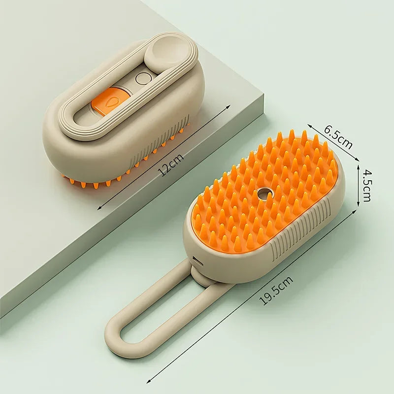 PurrSteam™ Steam Brush for Pets – 3-in-1 Grooming Brush