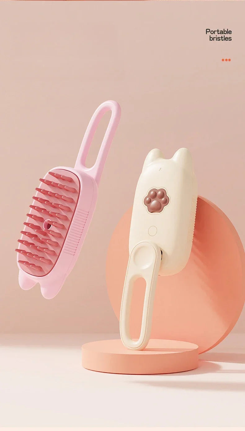 PurrSteam™ Steam Brush for Pets – 3-in-1 Grooming Brush