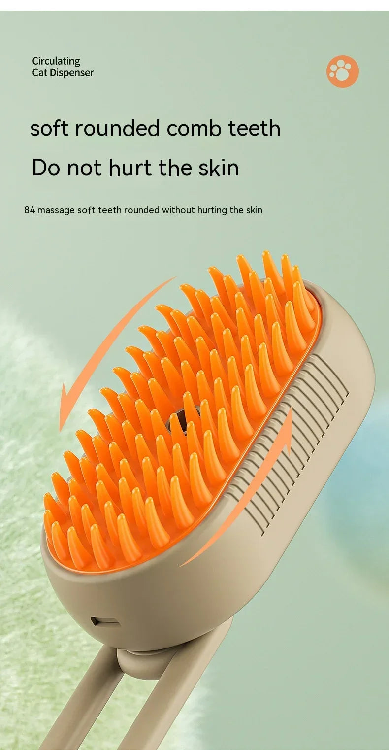 PurrSteam™ Steam Brush for Pets – 3-in-1 Grooming Brush