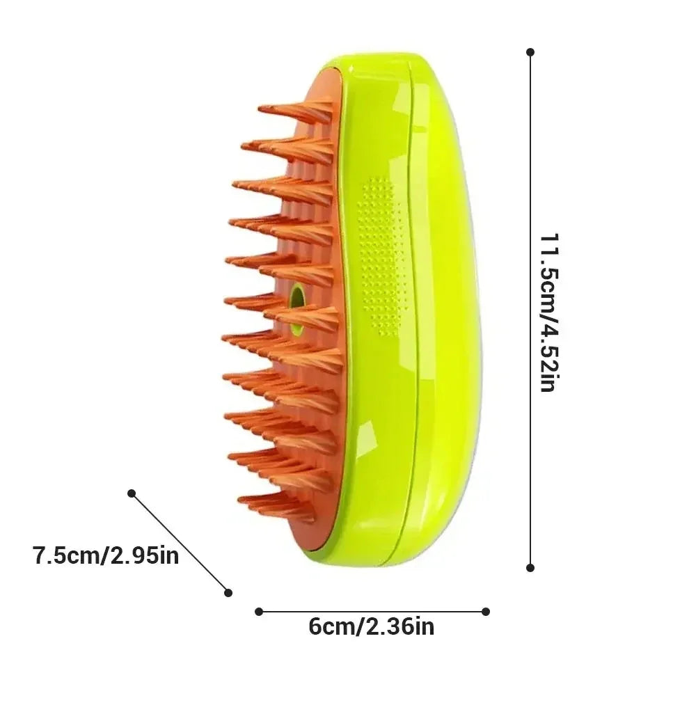 PurrSteam™ Steam Brush for Pets – 3-in-1 Grooming Brush